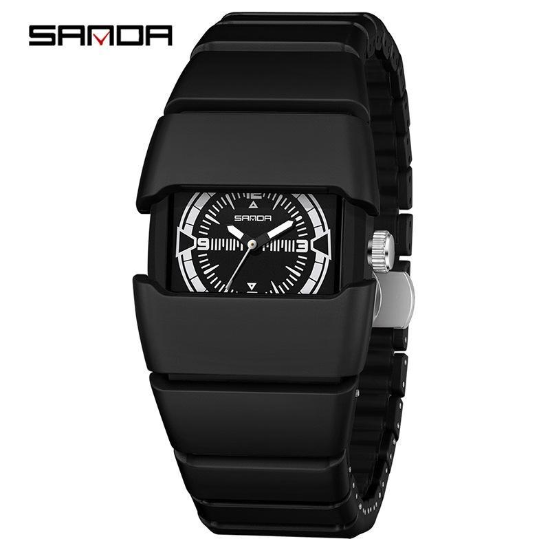 SANDA Cool Watch For Men Creative Style Alien Design Waterproof Luminous Quartz Watches Male Sports Wristwatch