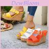 Sandalias de Plataforma con Punta Abierta y Suela Gruesa para Mujer, de Poner y Quitar, con Suela de Goma para Uso Casual