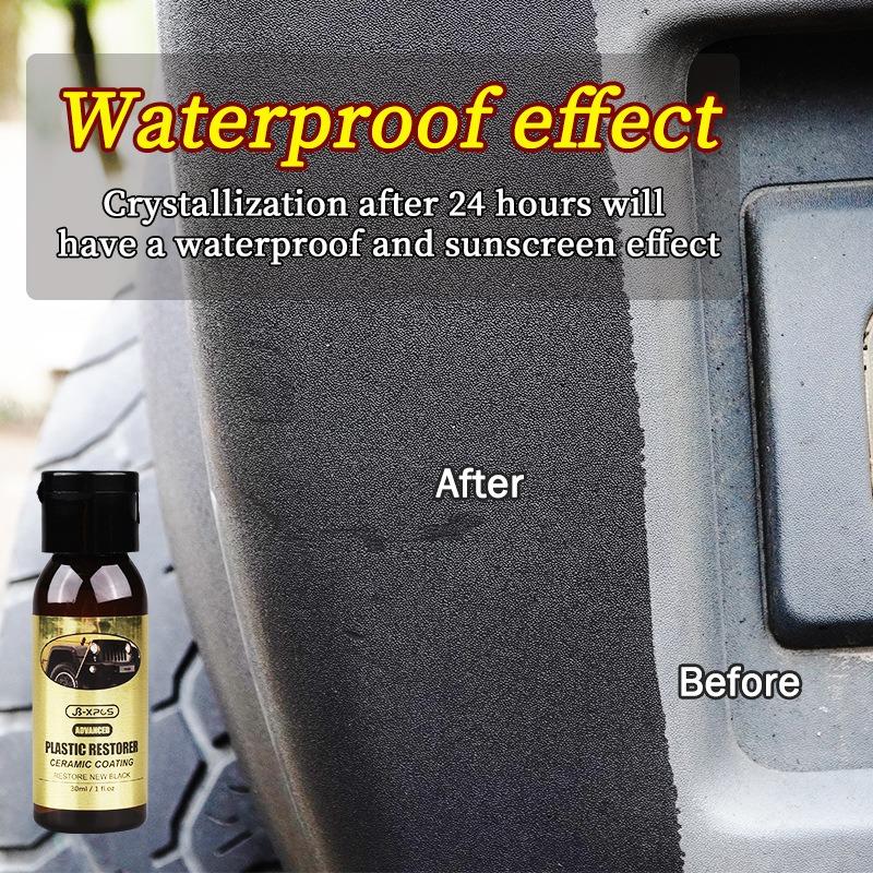 Car Plastic Restorer Ceramic Coating Long-Lasting Protect Repair Whitening Black Shine Plastic Trim Rubber Care Crystal Plating