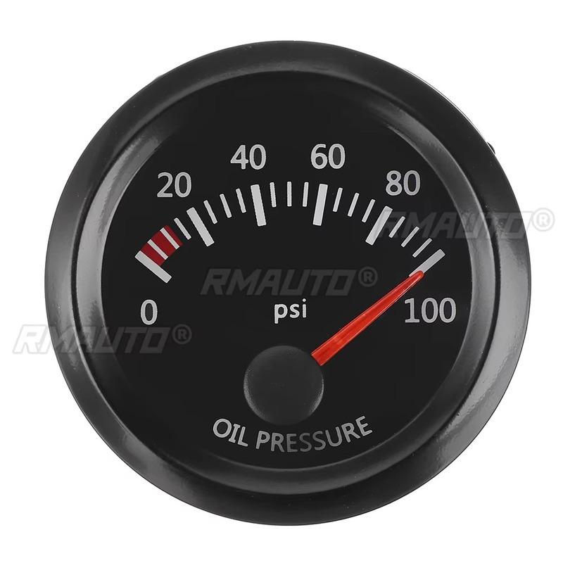 12V Automotive Gauge 2 Inch 52mm Hydraulic PSI Exhaust Thermometer Vehicle Gauge