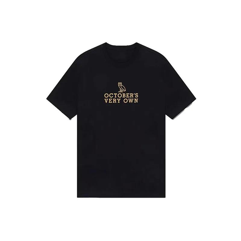 Classic Luxury Men's Pure Cotton Clothing OVO Personalized Graphic Letter Printing Street Fashion Y2K Women's Short-sleeved Top