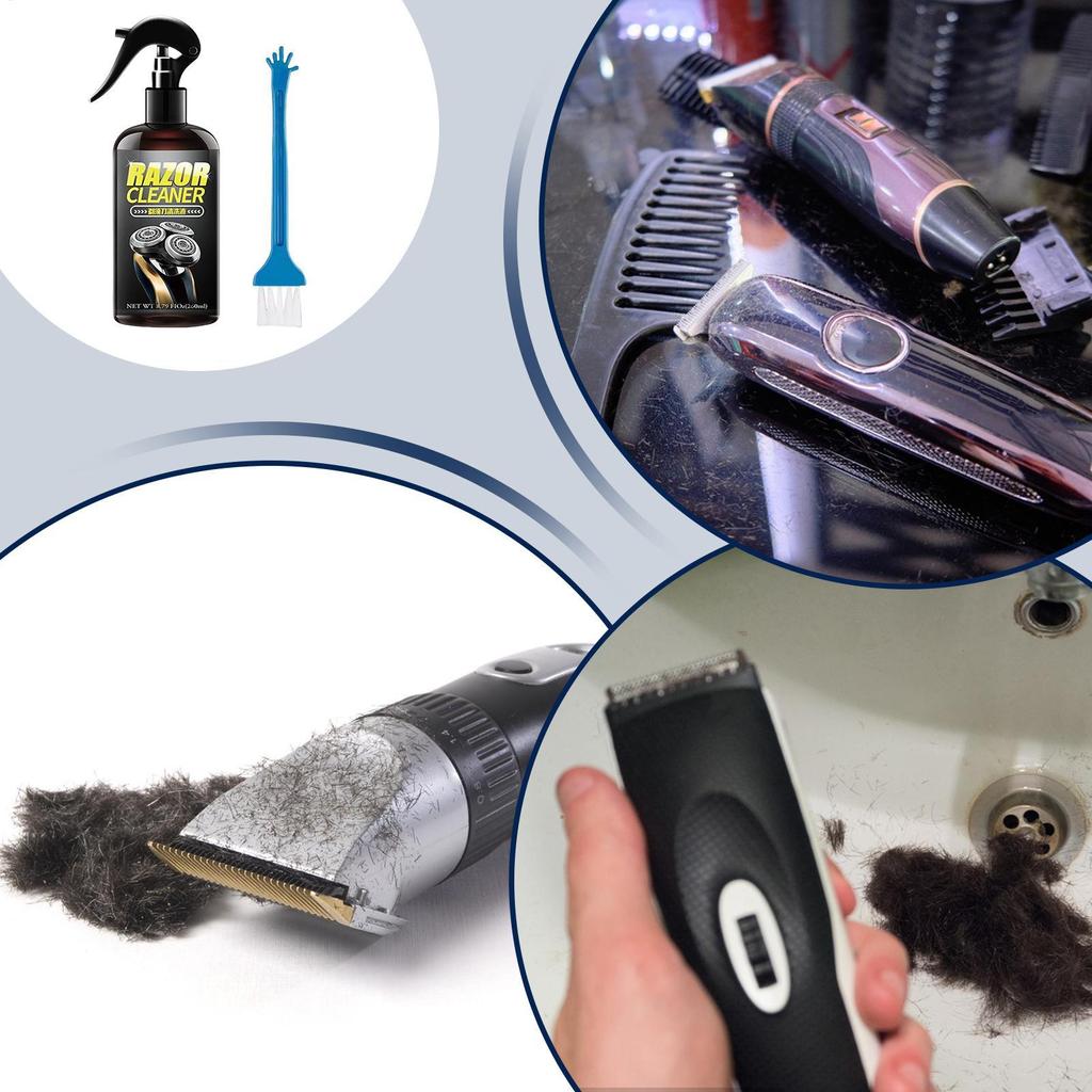 Electric Shaver Cleaning Solution 260ml Odorless Razor Cleaner Spray Non-Greasy Finish Rust Prevention for Home Grooming Tools