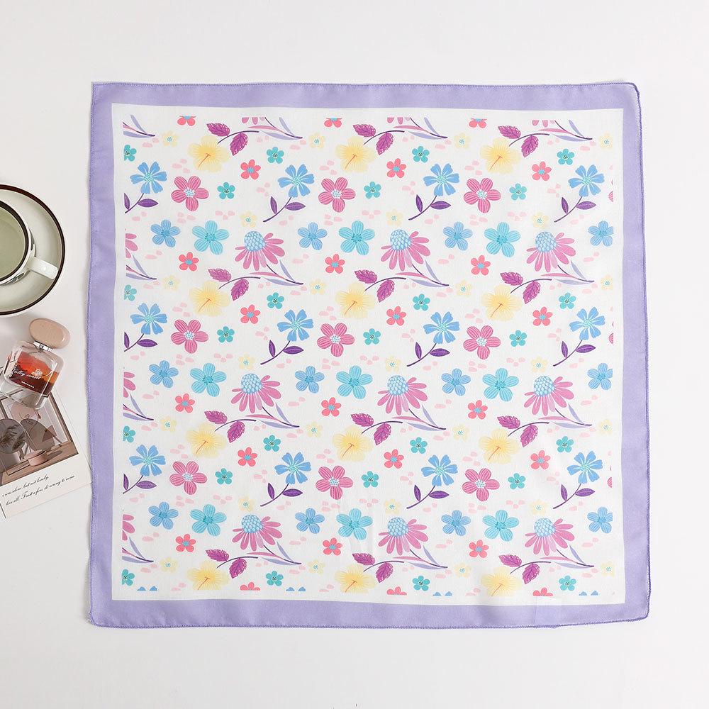 

Japanese Retro Literary Decoration Headband Shirt T-shirt Water-absorbing Sweat-wiping Square Scarf Printed Headscarf Women