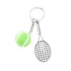 Charming Metal Tennis Racket Keychain With Colorful Ball Key Accessory