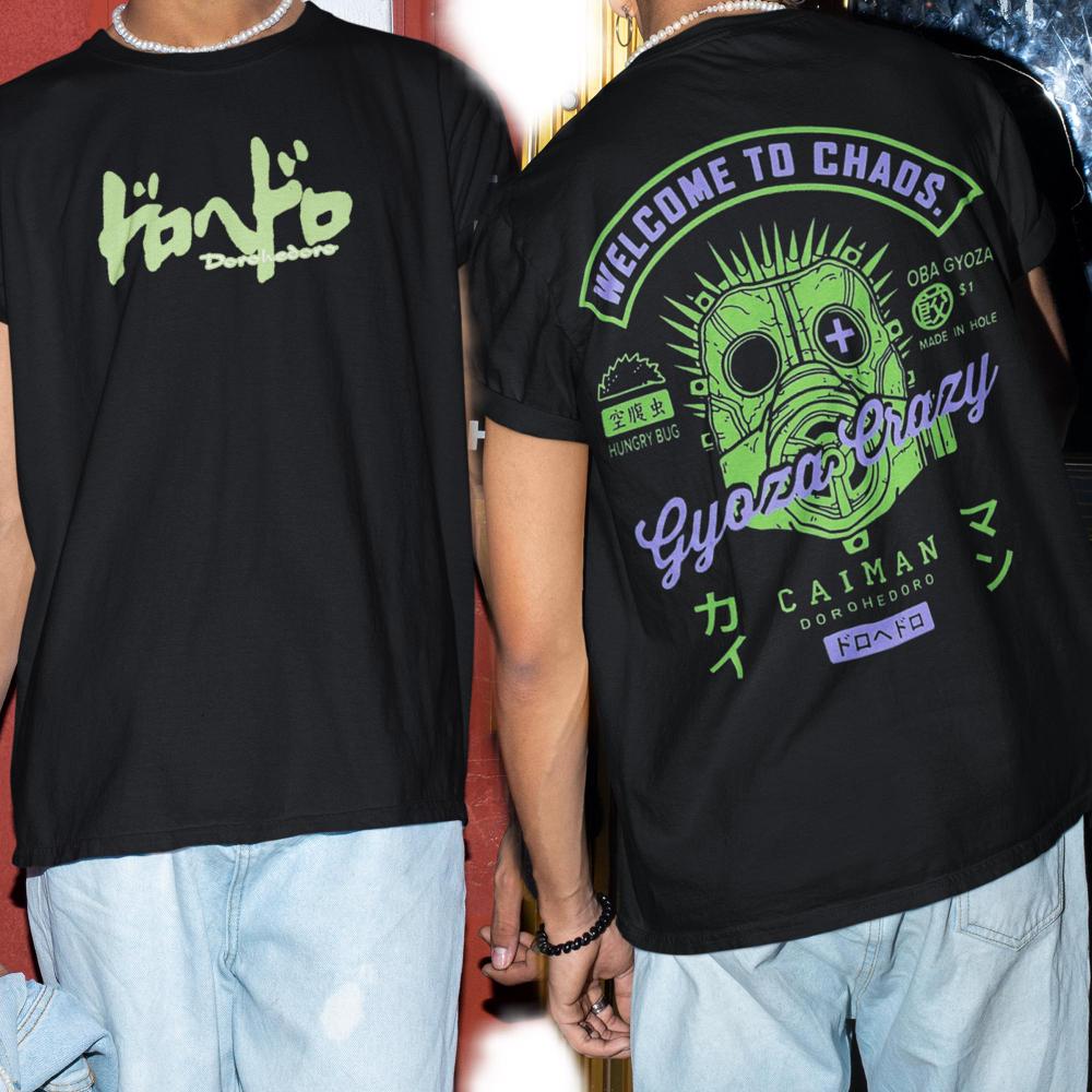Doro Kaiman Anime Back Shirt Welcome To Chaos Anime Shirt Anime Caimen Welcome To Chaos Black Metal Manga Kaiman Tshirt S