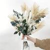 Golden Artificial Palm Leaves Fake Tropical Plants Faux Flowers Office Home Vase Filler Wedding Party Decor for Indoor Outdoor