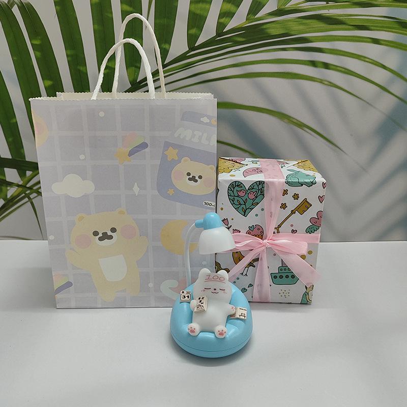 Soft Sleeping Cat Night Light: Adjustable 3-Level Eye Protection, Ideal for Bedside and Breastfeeding.