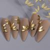 Nail Sticker with Gold Hot Stamping, Three Color Leaf Painting, Hollowed Out Flower, Black and White Star, Nail Back Adhesive Sticker