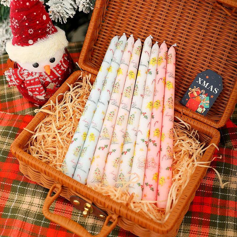 Beautiful Long Burning Smokeless Christmas Decoration Candles
