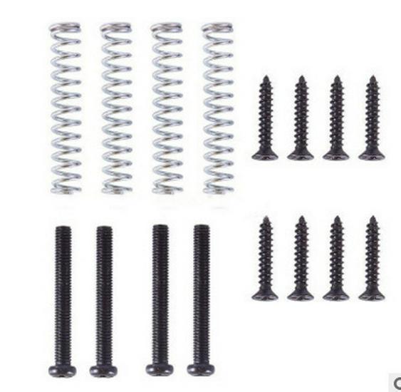 

Electric Guitar Pickup Frame with Dual Pickup Adjustment Screws and Springs - Black, Gold, Silver чорний