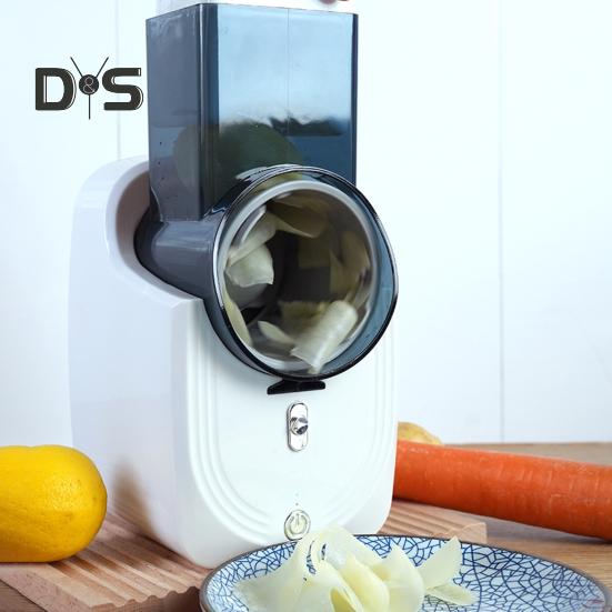 Elektrische Käsereibe, Obst- und Gemüsezerkleinerer, einfach zu bedienende Salatmaschine, Lebensmittelschneider, Zerkleinerer für Gemüse, Obst und Nüsse