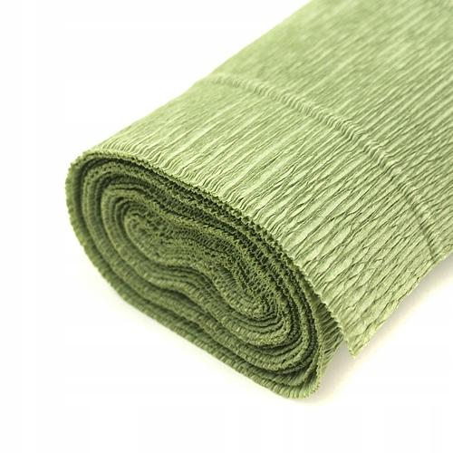 Bibuła dekor Krep 50x250 cm 180GR 562 OLIWKOWA