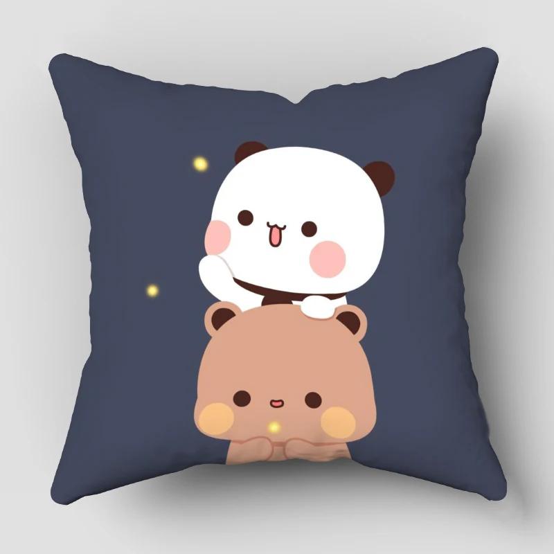 Bear Hug Pillow Case Bubu Dudu Cartoon Series For Home Decorative Pillows Cover Invisible Zippered Throw PillowCases