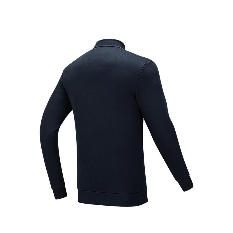 Anta Comfortable Breathable Versatile Jacket With Letter Zipper Stand Collar Men Jacket Basic-Black 152517708-2