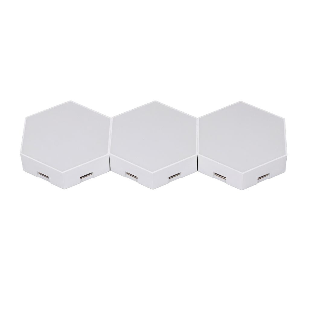 10 Sets Hexagonal Lights Colorful RGB LED Geometry Splicing Wall Lamp Remote and Touch Control USB Cable Powered