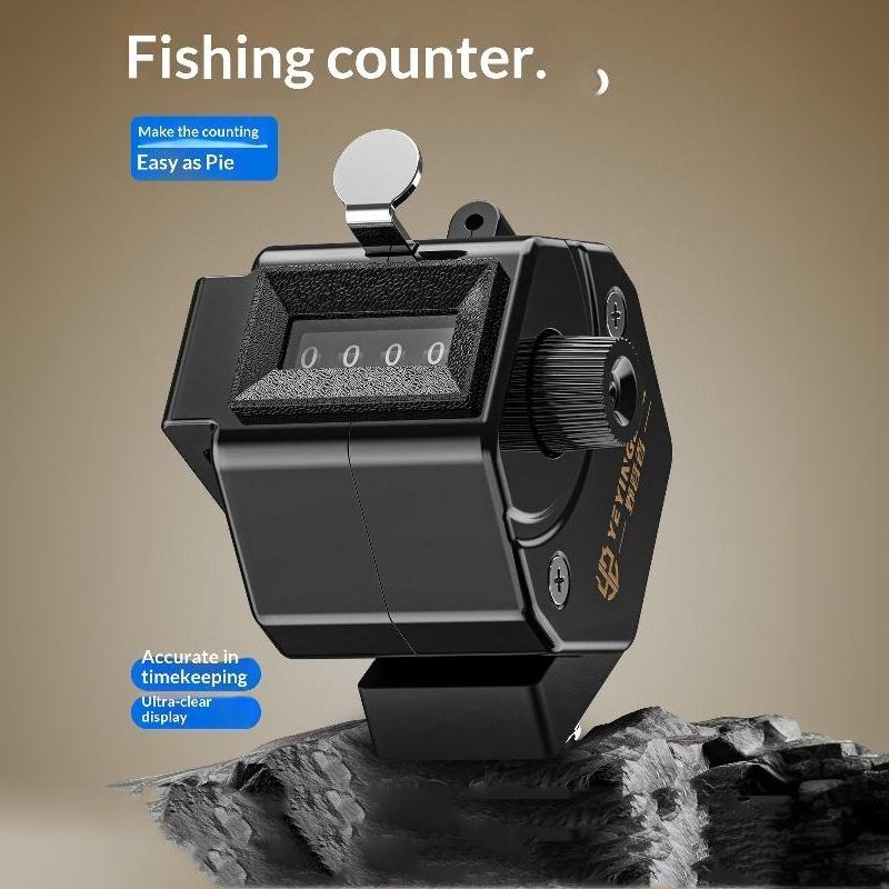 Outdoors Fishing Counter Manual Mechanical Counter Hand-Held Tally Counter 4-Digit Number Count Clicker Counter For Bait Boxes