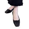French Retro Soft Leather Square Head Bow Single Shoes Women's Doudou Shoes 2025 Autumn New Shallow Flat Shoes Ladyshoes