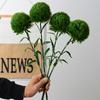 1/3Pcs Artificial Caryophyllums Artificial Flowers Plants Bouquet Plastic Plant Fake Flowers Ball Grass for Indoor Outdoor(Green