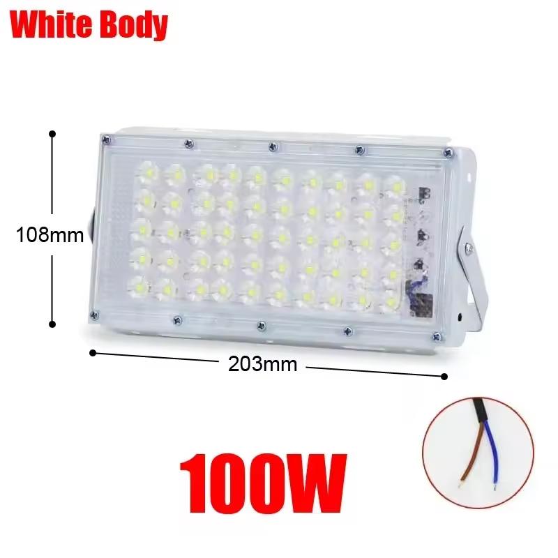 LED Floodlight 50/100/150W Outdoor Wall 220V Black/White Body Flood Lamp Street IP65 Waterproof Garden Square Spotlightled