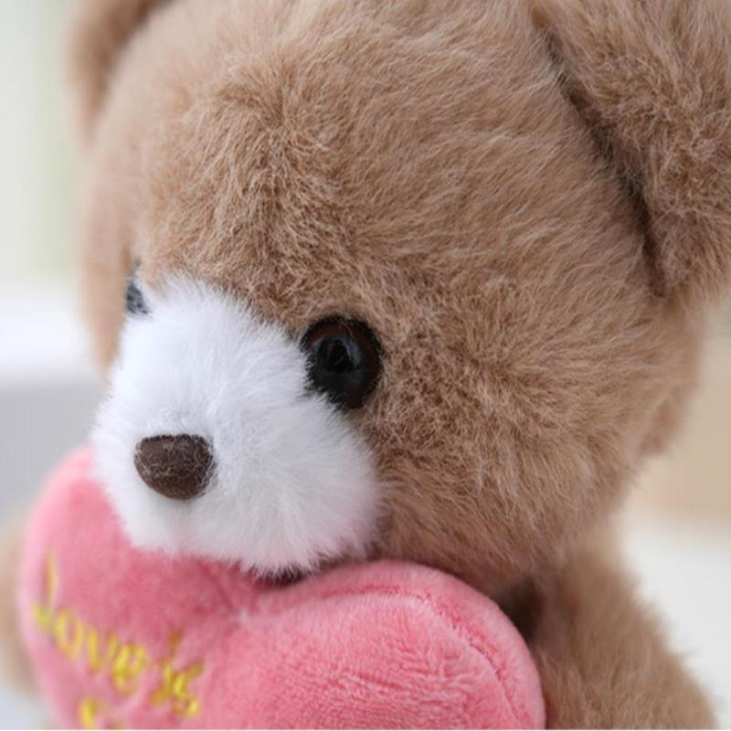 Cute Holding LOVE Heart Bear Stuffed Plush Toy Keychain Pendant Backpack Hangings Decoration