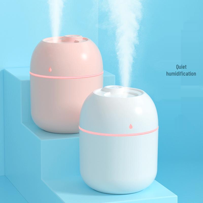 Colorful USB Water Drop Humidifier: Silent, Mini, Cute, Large Spray for Home & Office Air Purification.