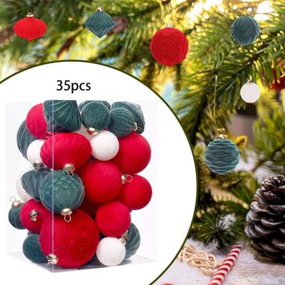 35 Pieces Charm Pendants Xmas Hanging Present Multifunctional Reusable Christmas Ornaments Balls for