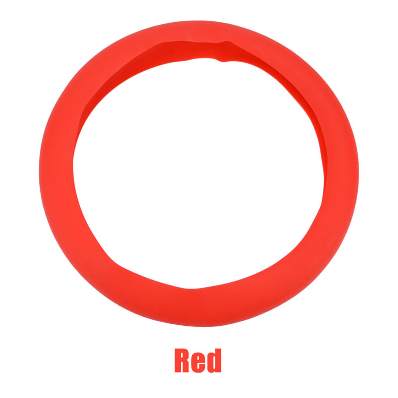 

36 см 38 см 40 см Универсальный мягкий силиконовый чехол на багажник автомобиля, нескользящий чехол на руль, внутренняя кожаная текстура, аксессуары 14 15 16 красный