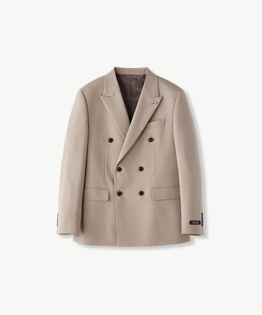 Stco 31% Extra Fine Wool Double-Breasted Suit Set Beige (Classic Fit)_Ssjva62Set