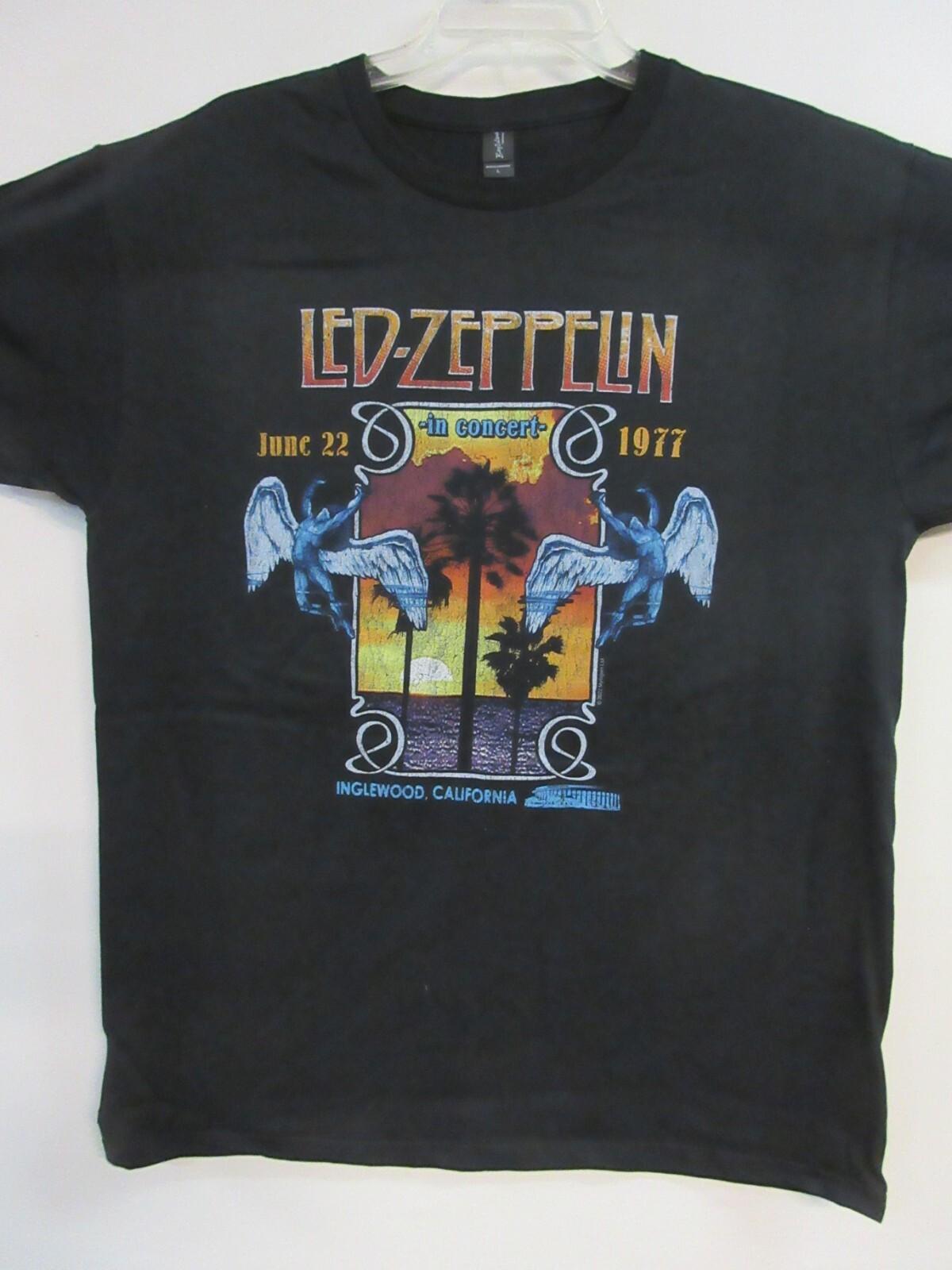 LED ZEPPELIN OFFICIAL MERCH INGLEWOOD PALM TREES BAND MUSIC T- LARGE Unisex T-Shirt XXL