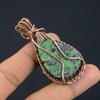 Ruby Zoisite Pendant Gemstone Jewelry,  999 Copper Wire Wrapped Handmade Pendant, Latest Design Jewelry