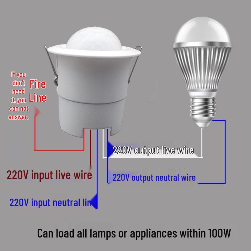 220V Smart Infrared Motion Sensor Module with Adjustable Controller