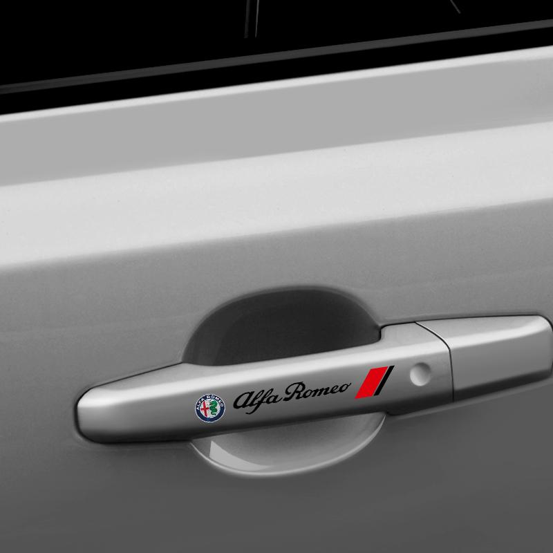 Car Door Handle Decoration Stickers Wiper Decal Auto Accessories for Alfa Romeo Giulia Stelvio 159 147 156 Giulietta Duetto GT