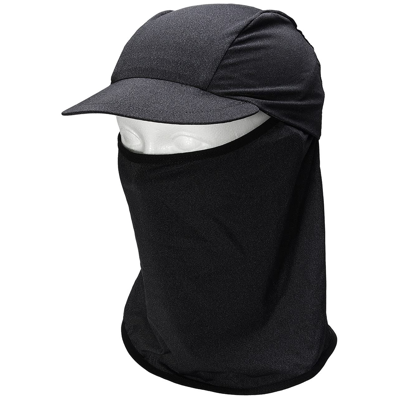 

GoodsLand Маска для лица с внутренним шейным козырьком от солнца и УФ-лучей, Защита, Защита, Влагоотводящая, Быстросохнущая, GD-CAPMASK-MBK