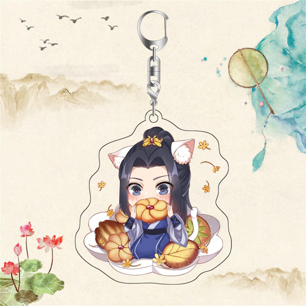 6cm Cute Anime Scum Villain Self Saving System Acrylic Keychain Shen Qingqiu Luo Binghe Cosplay Bag Pendant Decoration Toys Gitf
