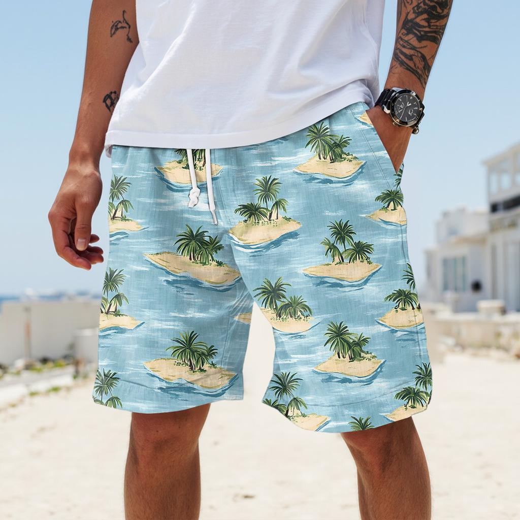 Herren Sommer Große lässige lockere Sporthose Strandshorts
