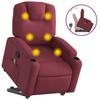 VidaXL Fauteuil inclinable de massage Rouge bordeaux Tissu 3204383