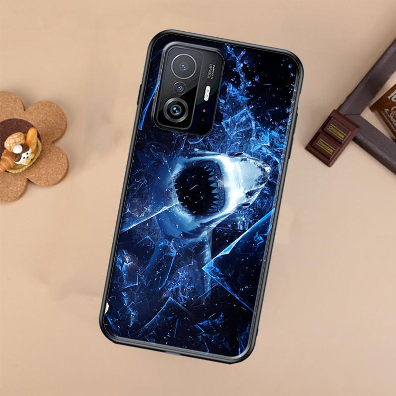 Ferocious Shark Animal Case For Xiaomi POCO X7 X6 X5 X3 Pro F3 F5 F6 M6 Pro 13 14 Ultra 11T 12T 13T 14T Pro Cover