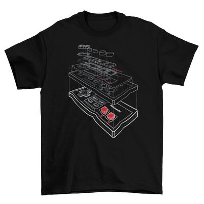 NES Controller Schaltplan T-Shirt Unisex Erwachsene Lustig Größen Nintendo Old School