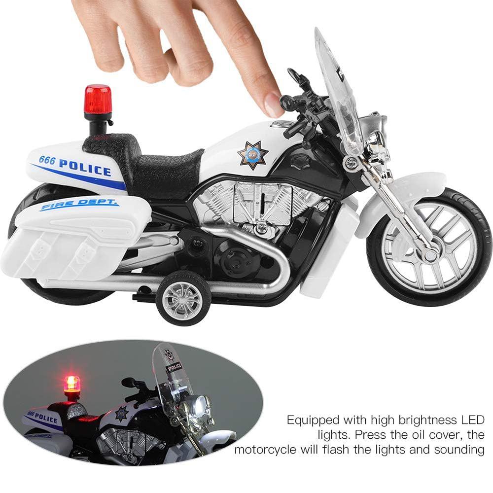 1/12 Police Motorcycle Toy Car Model Child Pull Back Motorbike Toy