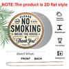 2D Flat, 1pc Round Aluminum Hanging Sign, "No Smoking Or Vaping Inside The House" Warning Text No Cigarette Icon Print, Suitable for Hotel Home Cafe