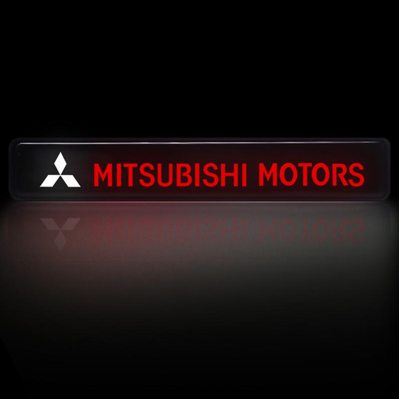 Car Decorative Light LED Front Hood Grille Emblem Badge Decor For Mitsubishi ASX I200 Outlander Pajero Eclipse Lancer