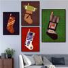 Disney Star Wars Cute Christmas Socks Prints Poster Canvas Painting Modern Wall Art Pictures Living Room Bedroom Home Decoration