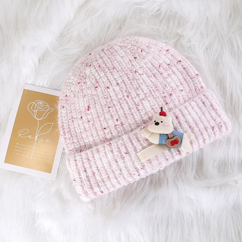 

Cartoon Puppy Hat for Women Cute Knitted Hat Autumn and Winter Ear Protection Warm Woolen Hat Outdoor Cold Hat for Men M（56-58cm）