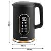 Berdsen Bd-712 1.7L Electric Kettle Black And Gold