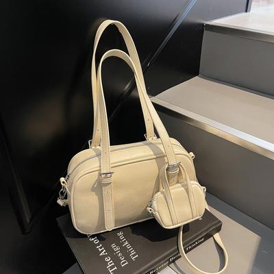 Niche Underarm Bag Women's New Trendy Spring Fashion Portable Bowling Bag Simple Large-capacity Bag