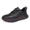 Large Size Leather British Versatile Business Casual Leather Shoes Lightweight Soft Sole Hair Stylist Men's Shoes