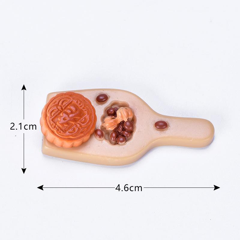 Mid-Autumn Festival Micro-landscape Ornaments Resin Handicrafts Mooncake Eating Rabbits Cute Animals Chef Rabbits
