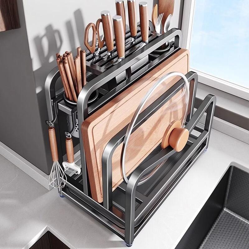 Multifunctional Stainless Steel Kitchen Countertop Storage Rack