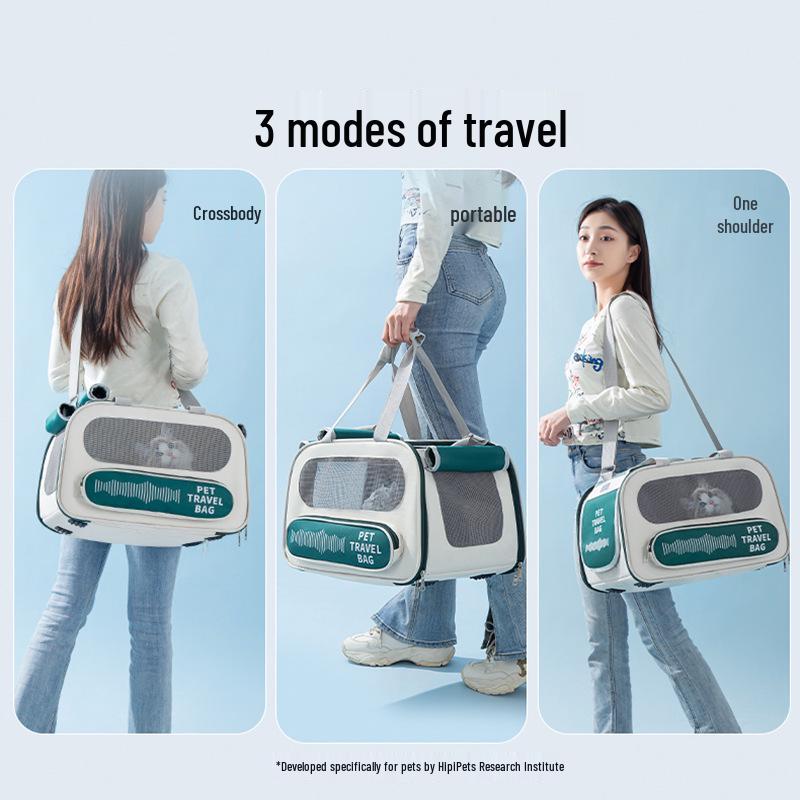 Portable Large Capacity Breathable Pet Backpack - Cat & Dog Space Capsule Bag for Outings