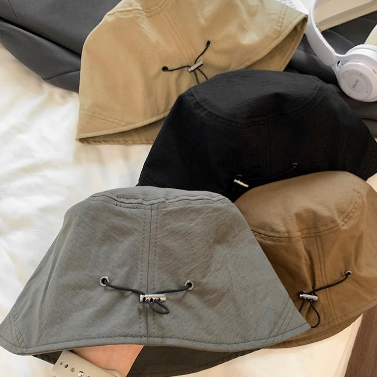 Bucket hat women's summer casual thin large brim showing face small sunscreen sunshade bucket hat